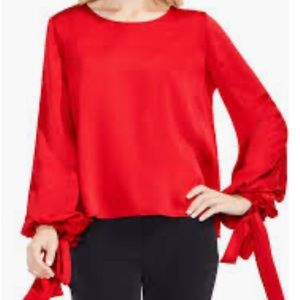NWT Vince Camuto tie cuff bubble sleeve blouse